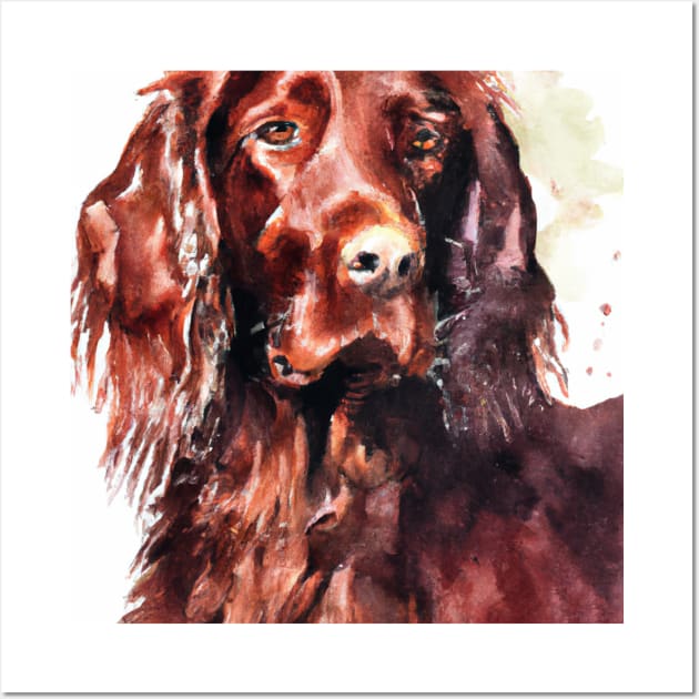 Watercolor Irish Setter - Dog Lovers Wall Art by Edd Paint Something